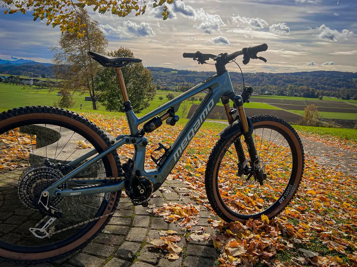 E-Mountainbike im Herbstlaub